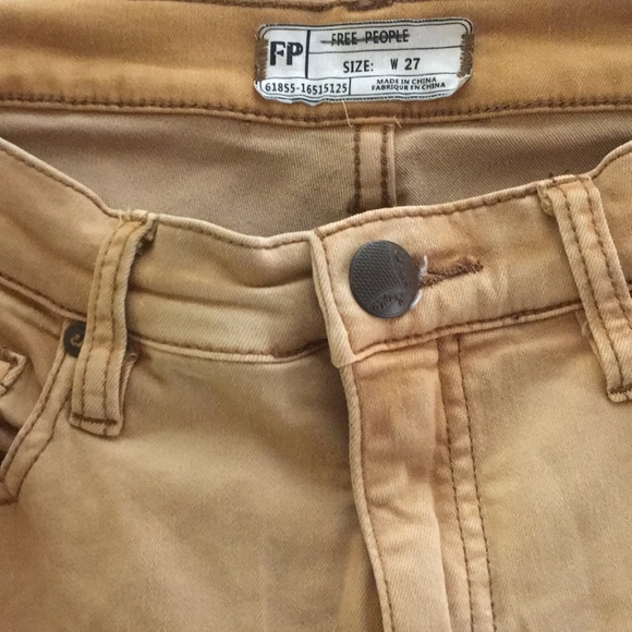 Free People Brown/Gold Jegging High-waisted 27 - Picture 4 of 4